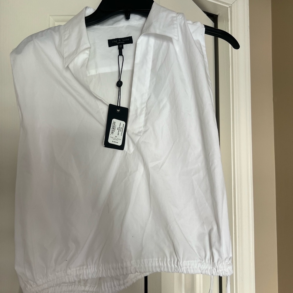 Rag & bone white sleeveless Fiona top